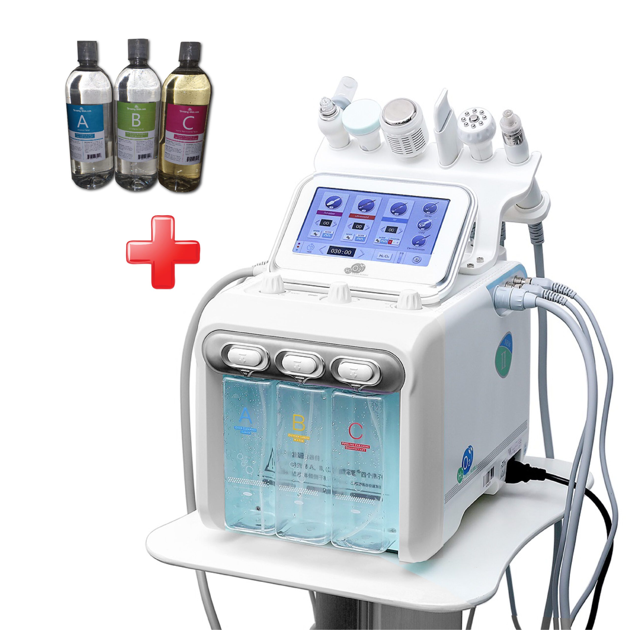Hydra dermoabrasion Multifuncional 6 En 1 + Kit de Soluciones