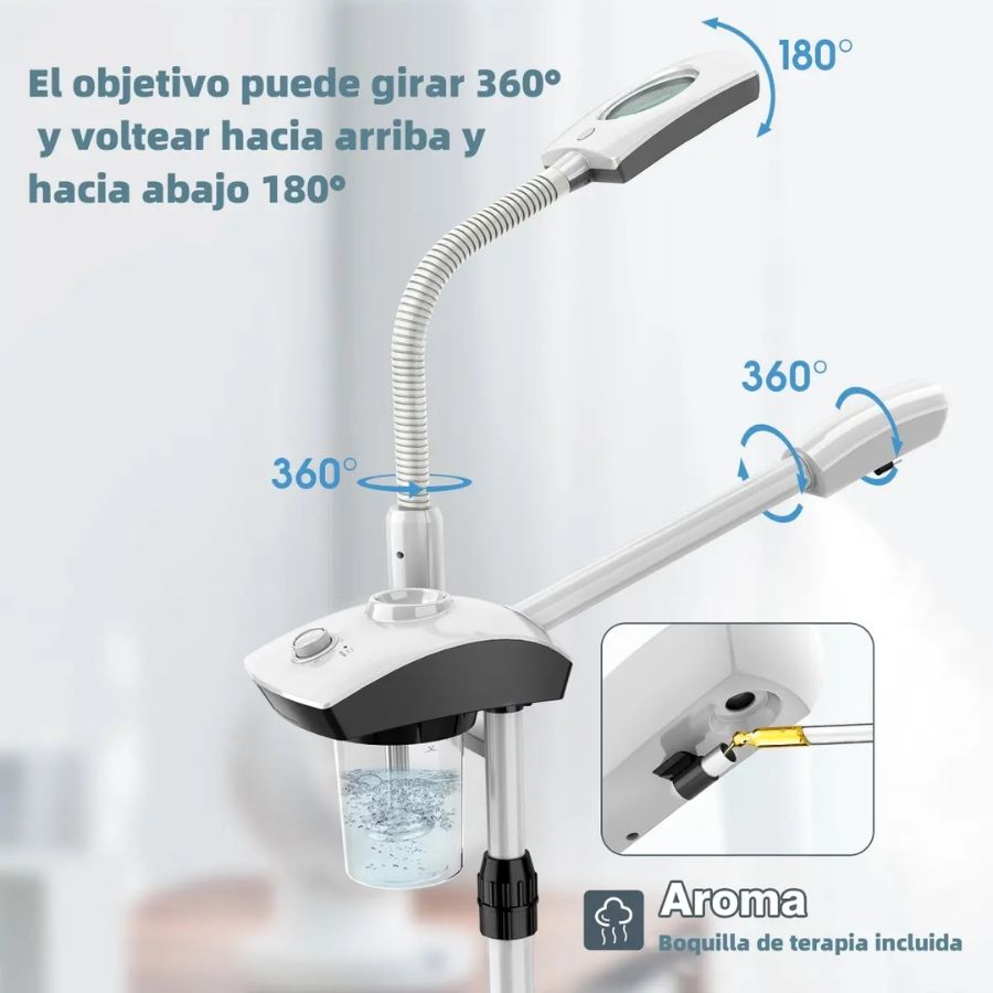 Vaporizador Ozono Con Temporizador, Lupa y Lámpara Led - Imagen 7