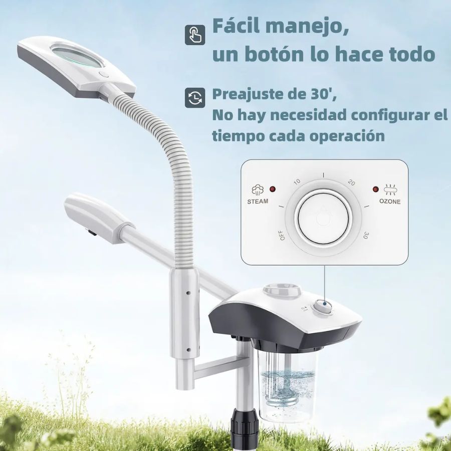 Vaporizador Ozono Con Temporizador, Lupa y Lámpara Led - Imagen 6