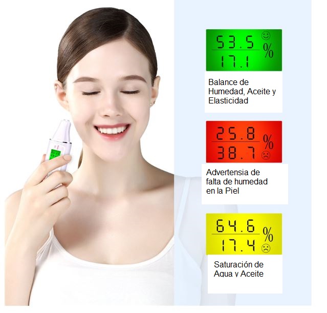 Analizador De Piel Mide Humedad, Elasticidad Y Aceite 3 En 1 - Imagen 5