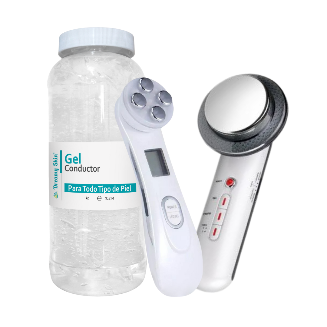 Ultrasonido 3 en 1 + Radiofrecuencia Facial + Gel 1Kg (Combo 10)