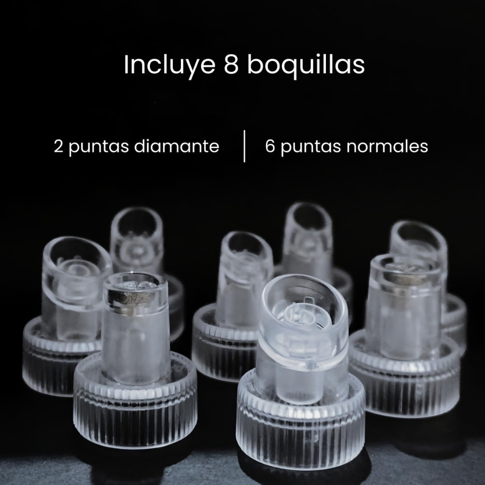 Puntas - Boquillas Maneral Hydra dermoabrasion (kit de 8 boquillas) - Imagen 2