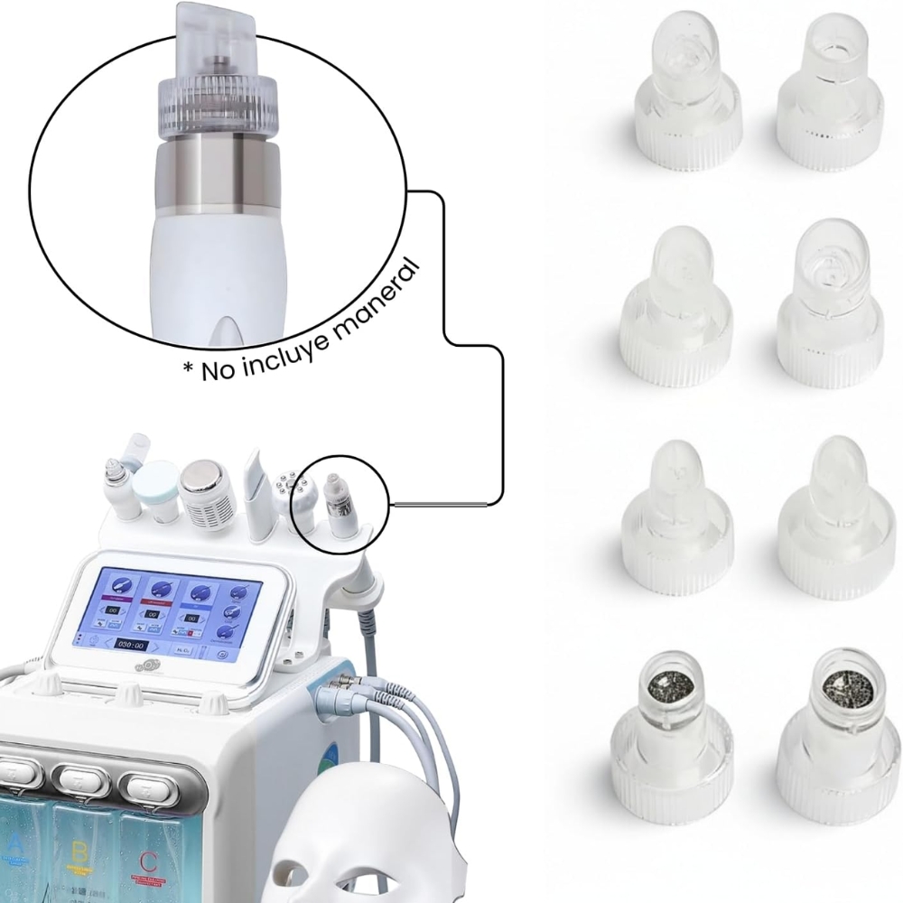 Puntas - Boquillas Maneral Hydra dermoabrasion (kit de 8 boquillas) - Imagen 3