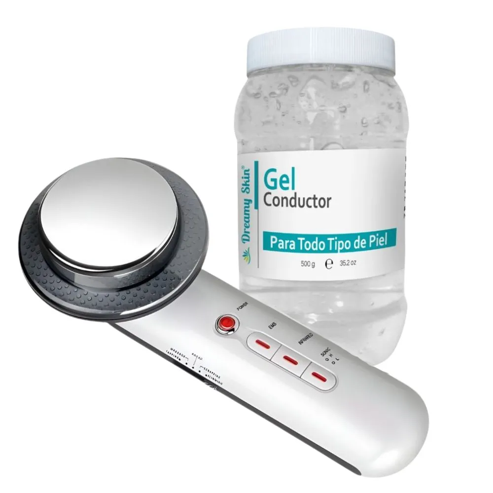 Ultrasonido portátil 3 en 1 para adelgazamiento con gel 500g (Combo 6)