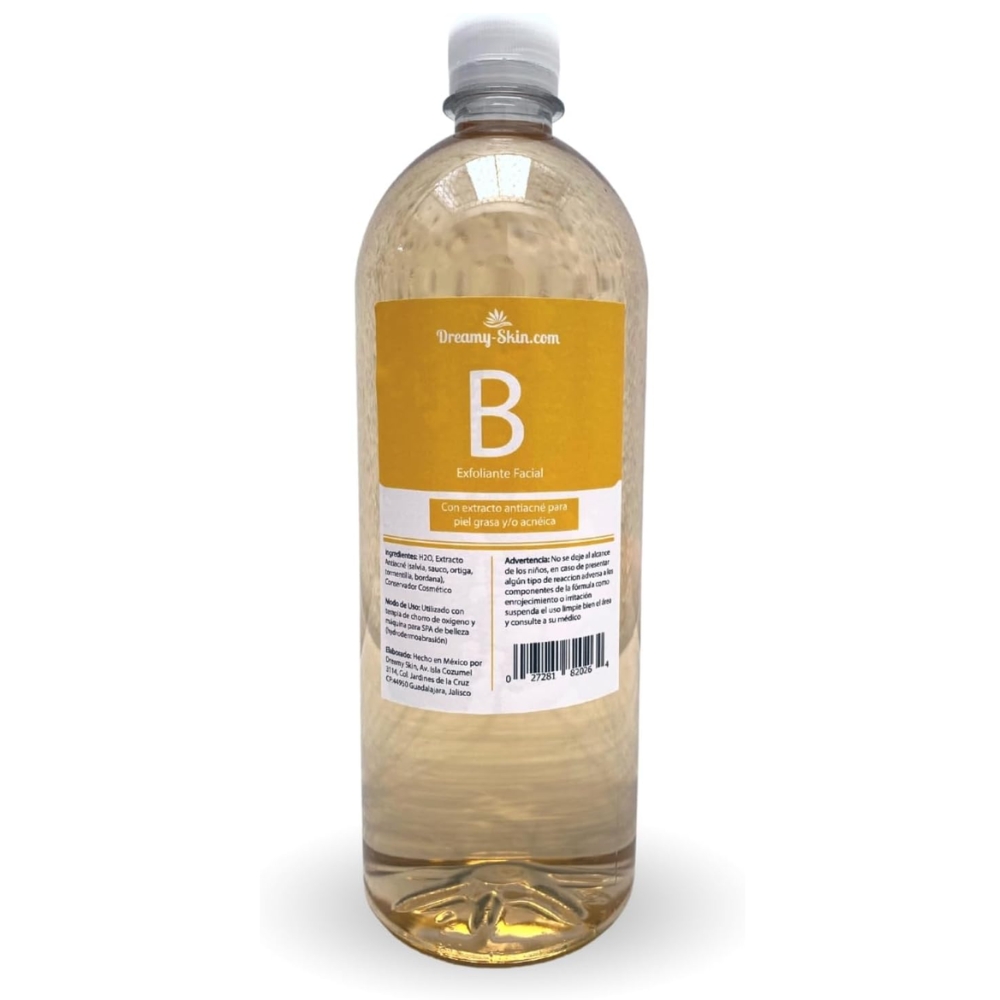 Solución exfoliante B hydra dermoabrasión para piel grasa y/o acneica 1lt