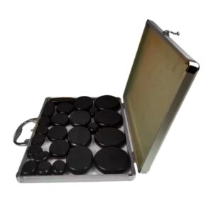 Kit Maleta con Piedra Volcánica SPA Hot Rock Stones Basalto