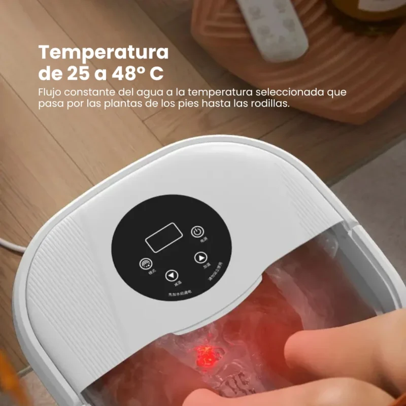 Tina SPA para tus Pies con 8 Rodillos, Agua Caliente Alivia y Relaja los Músculos - Imagen 8