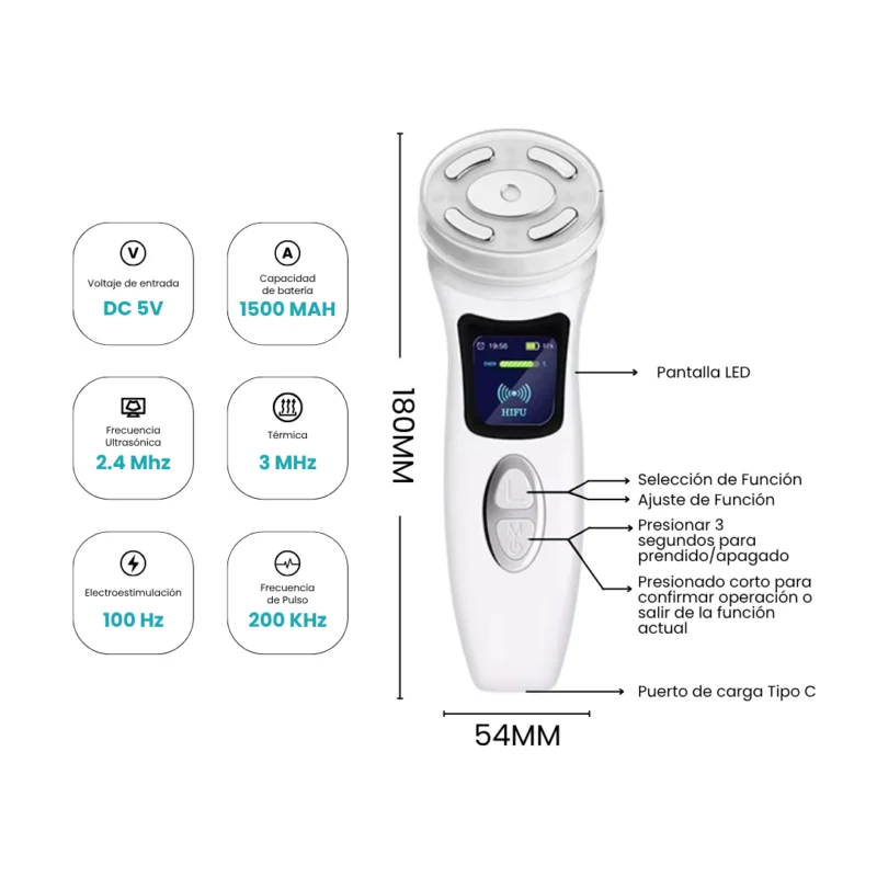 Mini HIFU Gen 2 Para Rejuvenecimiento Facial y Corporal - Imagen 3