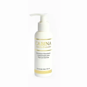 Emulsión Fibroderm para Piel con Estrías Cabina frasco120 ml y Viales 8 x 8 ml.