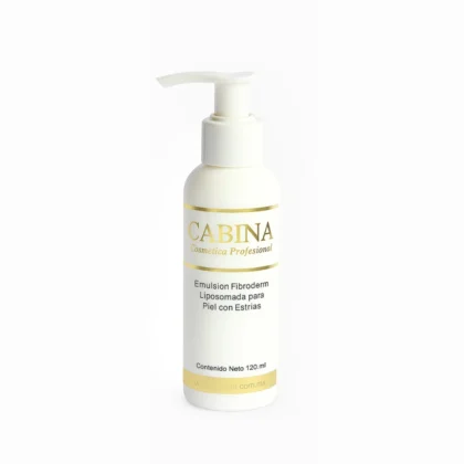 Emulsión Fibroderm para Piel con Estrías Cabina frasco120 ml y Viales 8 x 8 ml.