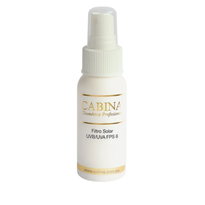 Filtro Solar UVB/UVA FPS 6 Cabina 60 ml y 120 ml.