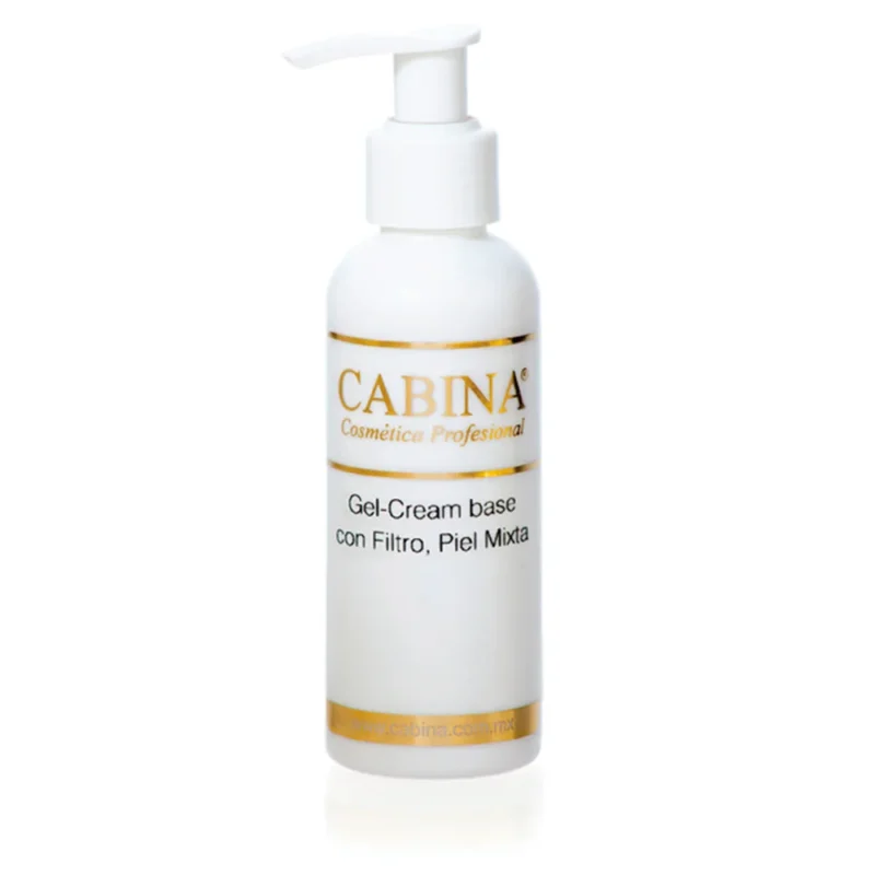 Gel-Cream Base con Filtro, Piel Mixta Cabina 52 ml, 112 ml y 232 ml.