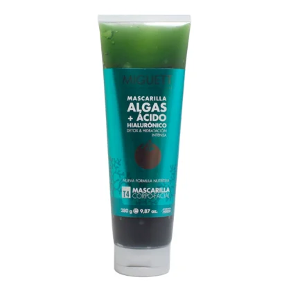 Mascarilla de Algas Verdes + Ácido Hialurónico Miguett 280g