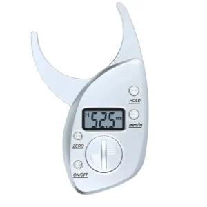 Pinza Digital para Medición de Grasa Corporal con Pantalla LCD Electrónica Color Gris